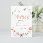 Wildflower Wild & Onederful 1e Verjaardag Bedankt (Staand voorkant)