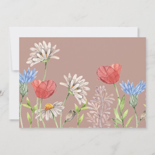 Wildflower Wild & Onederful 1st Verjaardag Foto Kaart (Achterkant)