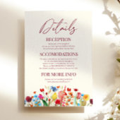 Wildflower Wilde Bloem Bloemen Bruiloft Details Informatiekaartje