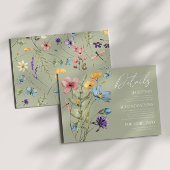 Wildflower Wilde Bloem Bloemen Bruiloft Details Informatiekaartje