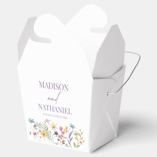 Wildflower Wilde Bloem Bloemen Tuin Bruiloft Bedankdoosjes (Geopend)