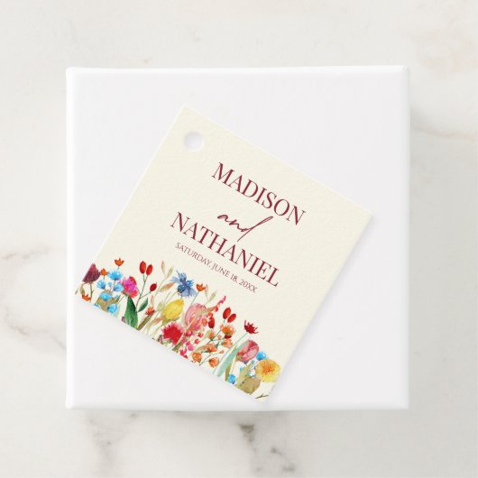 Wildflower Wilde Bloem Bloemen Tuin Bruiloft Bedankjes Labels (In situ)