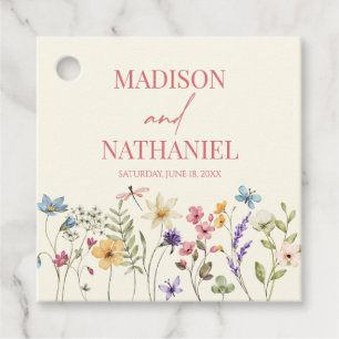 Wildflower Wilde Bloem Bloemen Tuin Bruiloft Bedankjes Labels