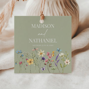Wildflower Wilde Bloem Bloemen Tuin Bruiloft Bedankjes Labels