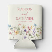 Wildflower Wilde Bloem Bloemen Tuin Bruiloft Blikjeskoeler (Achterkant)