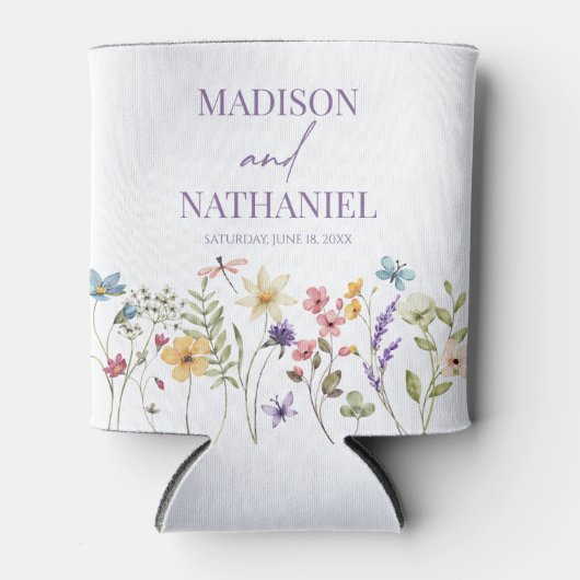 Wildflower Wilde Bloem Bloemen Tuin Bruiloft Blikjeskoeler (Voorkant)