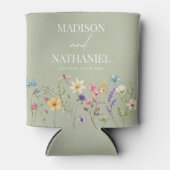 Wildflower Wilde Bloem Bloemen Tuin Bruiloft Blikjeskoeler (Voorkant)