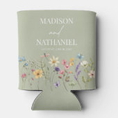 Wildflower Wilde Bloem Bloemen Tuin Bruiloft Blikjeskoeler (Achterkant)