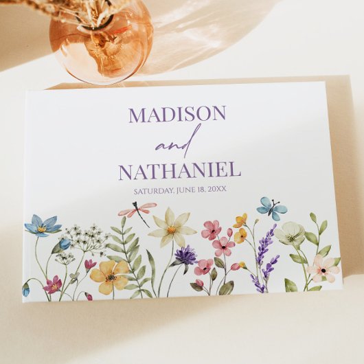 Wildflower Wilde Bloem Bloemen Tuin Bruiloft Gastenboek