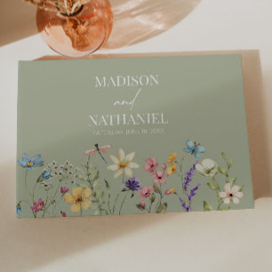 Wildflower Wilde Bloem Bloemen Tuin Bruiloft Gastenboek