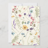 Wildflower Wilde Bloem Bloemen Tuin Bruiloft Kaart (Achterkant)