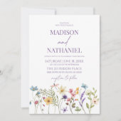 Wildflower Wilde Bloem Bloemen Tuin Bruiloft Kaart (Voorkant)