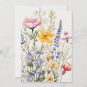 Wildflower Wilde Bloem Bloemen Tuin Bruiloft Kaart (Achterkant)