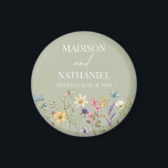 Wildflower Wilde Bloem Bloemen Tuin Bruiloft Magneet<br><div class="desc">Dit zijn Green Wildflower Wild Flower Floral Garden Wedding Magnets!</div>