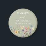Wildflower Wilde Bloem Bloemen Tuin Bruiloft Magneet<br><div class="desc">Dit zijn Green Wildflower Wild Flower Floral Garden Wedding Magnets!</div>