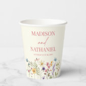 Wildflower Wilde Bloem Bloemen Tuin Bruiloft Papieren Bekers (Achterkant)