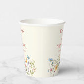 Wildflower Wilde Bloem Bloemen Tuin Bruiloft Papieren Bekers (Rechts)