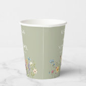 Wildflower Wilde Bloem Bloemen Tuin Bruiloft Papieren Bekers (Rechts)