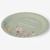 Wildflower Wilde Bloem Bloemen Tuin Bruiloft Papieren Bordje (Gekanteld)