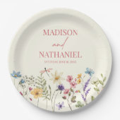Wildflower Wilde Bloem Bloemen Tuin Bruiloft Papieren Bordje (Voorkant)