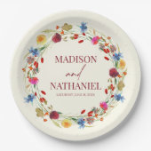 Wildflower Wilde Bloem Bloemen Tuin Bruiloft Papieren Bordje (Voorkant)