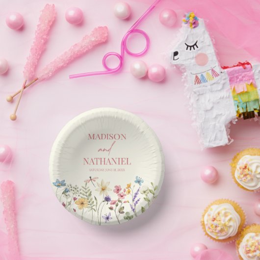 Wildflower Wilde Bloem Bloemen Tuin Bruiloft Papieren Kommen (Feest)