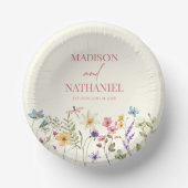 Wildflower Wilde Bloem Bloemen Tuin Bruiloft Papieren Kommen (Voorkant)