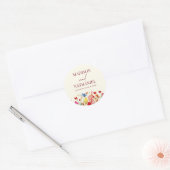 Wildflower Wilde Bloem Bloemen Tuin Bruiloft Ronde Sticker (Envelop)
