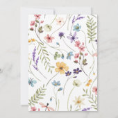 Wildflower Wilde Bloem Bloemen Tuin Bruiloft Save The Date (Achterkant)