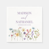 Wildflower Wilde Bloem Bloemen Tuin Bruiloft Servet (Voorkant)