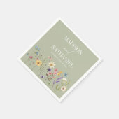 Wildflower Wilde Bloem Bloemen Tuin Bruiloft Servet (Hoek)