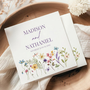 Wildflower Wilde Bloem Bloemen Tuin Bruiloft Servet