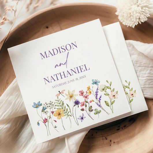 Wildflower Wilde Bloem Bloemen Tuin Bruiloft Servet