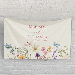 Wildflower Wilde Bloem Bloemen Tuin Bruiloft Spandoek