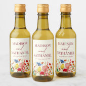 Wildflower Wilde Bloem Bloemen Tuin Bruiloft Wijn Etiket (Flessen)