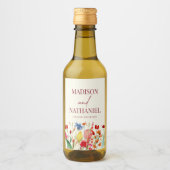 Wildflower Wilde Bloem Bloemen Tuin Bruiloft Wijn Etiket (Voorkant)