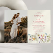 Wildflower Wilde Bloem Bloemen Tuin Foto Huwelijk Kaart