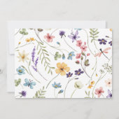 Wildflower Wilde Bloem Bloemen Tuin Foto Huwelijk Save The Date (Achterkant)