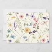 Wildflower Wilde Bloem Bloemen Tuin Foto Huwelijk Save The Date (Achterkant)