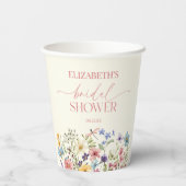 Wildflower Wilde Bloem Bloemen Vrijgezellenfeest Papieren Bekers (Achterkant)