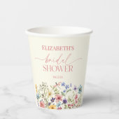 Wildflower Wilde Bloem Bloemen Vrijgezellenfeest Papieren Bekers (Voorkant)