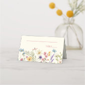 Wildflower Wilde Bloemen Bloemen Bloemen Bruiloft Plaatskaartje (Voorkant)