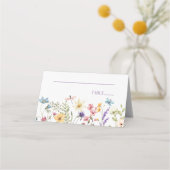 Wildflower Wilde Bloemen Bloemen Bloemen Bruiloft Plaatskaartje (Voorkant)
