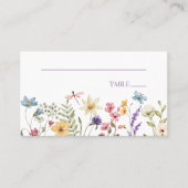 Wildflower Wilde Bloemen Bloemen Bloemen Bruiloft Plaatskaartje (Voorkant)