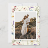 Wildflower Wilde Bloemen Bloemen Bloemen Tuin Aang Bedankkaart (Achterkant)