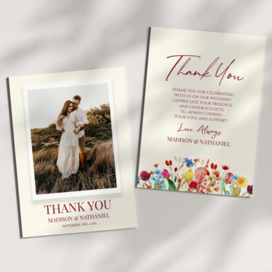 Wildflower Wilde Bloemen Bloemen Bloemen Tuin Aang Bedankkaart