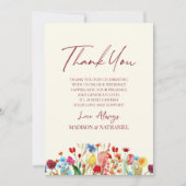 Wildflower Wilde Bloemen Bloemen Bloemen Tuin Aang Bedankkaart (Voorkant)