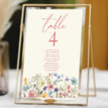 Wildflower Wilde Bloemen Bloemen Bloemen Tuin Brui Kaart<br><div class="desc">Dit is een Wildflower Wilde Bloemen Bloemen Tuin Trouwtafel Nummer w / Namen!</div>
