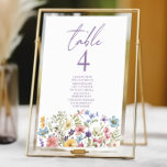 Wildflower Wilde Bloemen Bloemen Bloemen Tuin Brui Kaart<br><div class="desc">Dit is een Wildflower Wilde Bloemen Bloemen Tuin Trouwtafel Nummer w / Namen!</div>