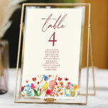Wildflower Wilde Bloemen Bloemen Bloemen Tuin Brui Kaart<br><div class="desc">Dit is een Wildflower Wilde Bloemen Bloemen Tuin Trouwtafel Nummer w / Namen!</div>